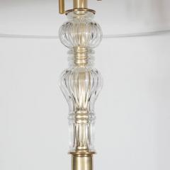 Glamorous Mid Century Modern Floor Lamp in Handblown Murano Glass and Brass - 1700712