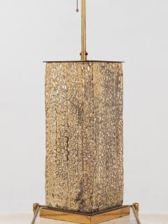 Glass Lamp with Molded Crocodile Pattern - 2681797