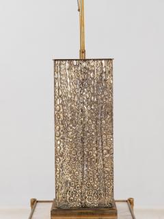 Glass Lamp with Molded Crocodile Pattern - 2681798