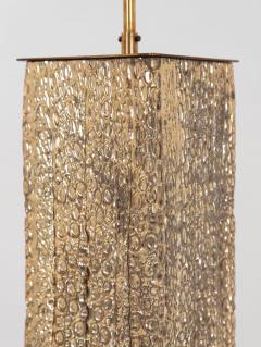 Glass Lamp with Molded Crocodile Pattern - 2681802