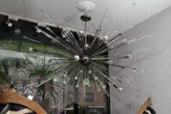 Glass Rod and Teardrop Sputnik Chandelier in Black Nickel - 3101214