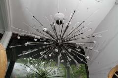 Glass Rod and Teardrop Sputnik Chandelier in Black Nickel - 3101216