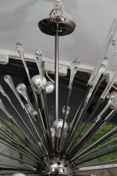 Glass Rod and Teardrop Sputnik Chandelier in Black Nickel - 3101235