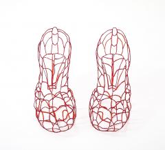Glass Ruby Slippers by Tina Betz - 4360556