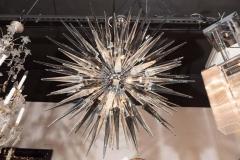 Glass Studio Murano Modernist Handblown Murano Glass Spiked Starburst Chandelier - 1580726