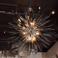 Glass Studio Murano Smoked Grey Handblown Murano Glass Spiked Starburst Chandelier - 1580749