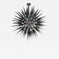 Glass Studio Murano Smoked Grey Handblown Murano Glass Spiked Starburst Chandelier - 1582736