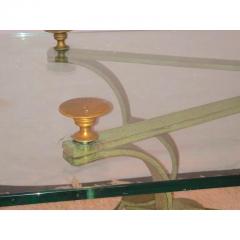 Glass Top and Gilt Brass and Iron Neoclassical Style Center or Coffee Table - 1210913