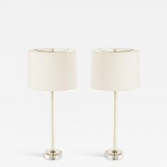 Glass and Brass Table Lamps C 1960s - 2686111