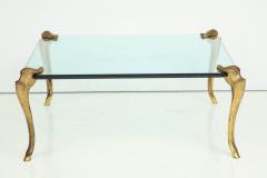 Glass and Gilt Bronze Cocktail Table Attributed to P E Guerin - 775780