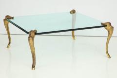 Glass and Gilt Bronze Cocktail Table Attributed to P E Guerin - 775781