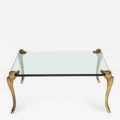 Glass and Gilt Bronze Cocktail Table Attributed to P E Guerin - 784558