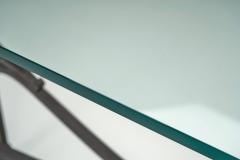 Glass and Iron Savonarola Side Table Italy 1960s - 4556021