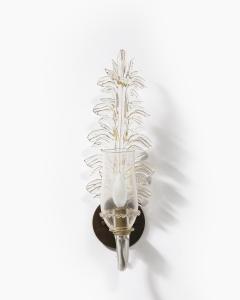 Glass and Metal Sconces by Seguso Verti DArte Italy c 1948 - 4207271