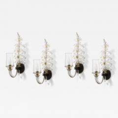 Glass and Metal Sconces by Seguso Verti DArte Italy c 1948 - 4208202
