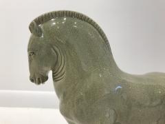 Glazed Ceramic Celadon Horse Sculpture - 1127401