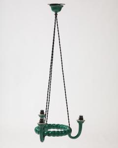 Glazed Ceramic Chandelier France c 1960 - 4231985