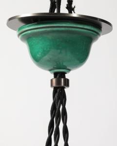 Glazed Ceramic Chandelier France c 1960 - 4231986