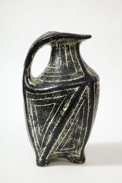 Glazed Ceramic Floor Vase Hungary c 1970 - 4101213
