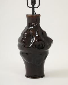 Glazed Ceramic Table Lamp France 20th C - 4207424