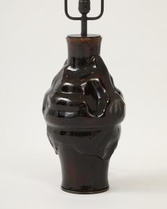 Glazed Ceramic Table Lamp France 20th C - 4207426