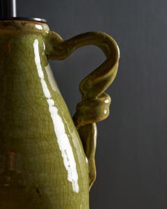 Glazed Ceramic Table Lamp Italy 20th C - 4693955