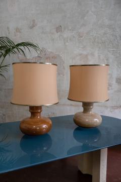 Glazed Ceramic Table Lamps 1970s - 4759453