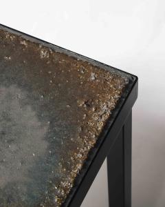 Glazed Ceramic and Steel Side Table Italy c 1960 - 4828824