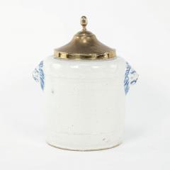 Glazed Earthenware Blue and White Delft Tabac de Tonka Tobacco Jar - 3290531