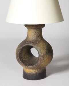 Glazed Porcelain Circular Table Lamp Denmark c 1960 - 4207438