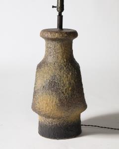 Glazed Porcelain Circular Table Lamp Denmark c 1960 - 4207443