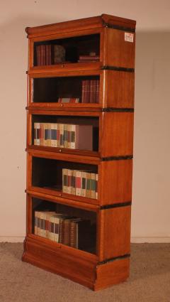 Globe Wernicke Bookcase In Golden Oak With 5 Elements - 4036264