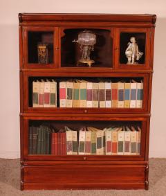 Globe Wernicke Bookcase In Mahogany Of 3 Elements With Small Cabinet - 3514159