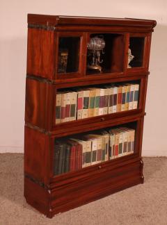 Globe Wernicke Bookcase In Mahogany Of 3 Elements With Small Cabinet - 3514160