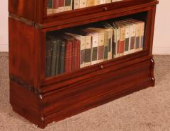 Globe Wernicke Bookcase In Mahogany Of 3 Elements With Small Cabinet - 3514163