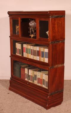 Globe Wernicke Bookcase In Mahogany Of 3 Elements With Small Cabinet - 3514166