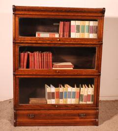 Globe Wernicke Bookcase In Oak Of 3 Elements With A Drawer - 3872188