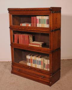 Globe Wernicke Bookcase In Oak Of 3 Elements With A Drawer - 3872195