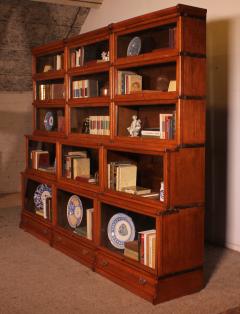 Globe Wernicke Waterfall Bookcase In Light Oak 19th Century - 3908312