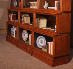 Globe Wernicke Waterfall Bookcase In Light Oak 19th Century - 3908315