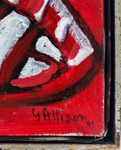 Gloria Allison Large Vintage Abstract Panting by Gloria Allison Cuban American Artist - 3780586