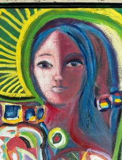 Gloria Allison Large Vintage Abstract Panting by Gloria Allison Cuban American Artist - 3780588