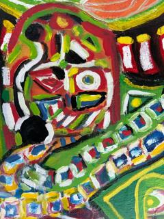 Gloria Allison Large Vintage Abstract Panting by Gloria Allison Cuban American Artist - 3780589