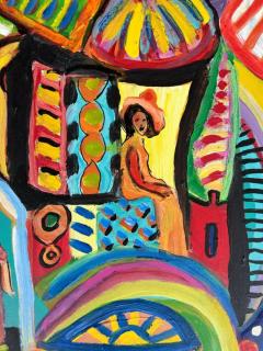 Gloria Allison Vintage Abstract Painting Cuban American Artist Gloria Allison Signed - 3611964