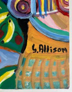 Gloria Allison Vintage Abstract Painting Cuban American Artist Gloria Allison Signed - 3611965