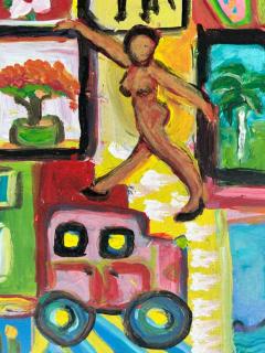 Gloria Allison Vintage Abstract Painting Cuban American Artist Gloria Allison Signed - 3611969