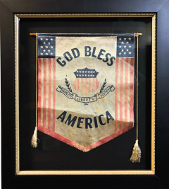 God Bless America WWI Printed Banner - 4103224