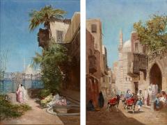 Godefroy de Hagemann Pair of antique Orientalist oil paintings by de Hagemann - 3224065