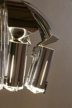 Goffredo Reggiani Chromed Chandelier Pendant Ceiling Lamp Attributed to Goffredo Reggiani 1970s - 2610777