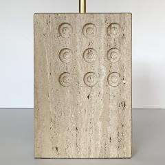 Goffredo Reggiani Italian Travertine Table Lamp by Reggiani for Raymor - 892601